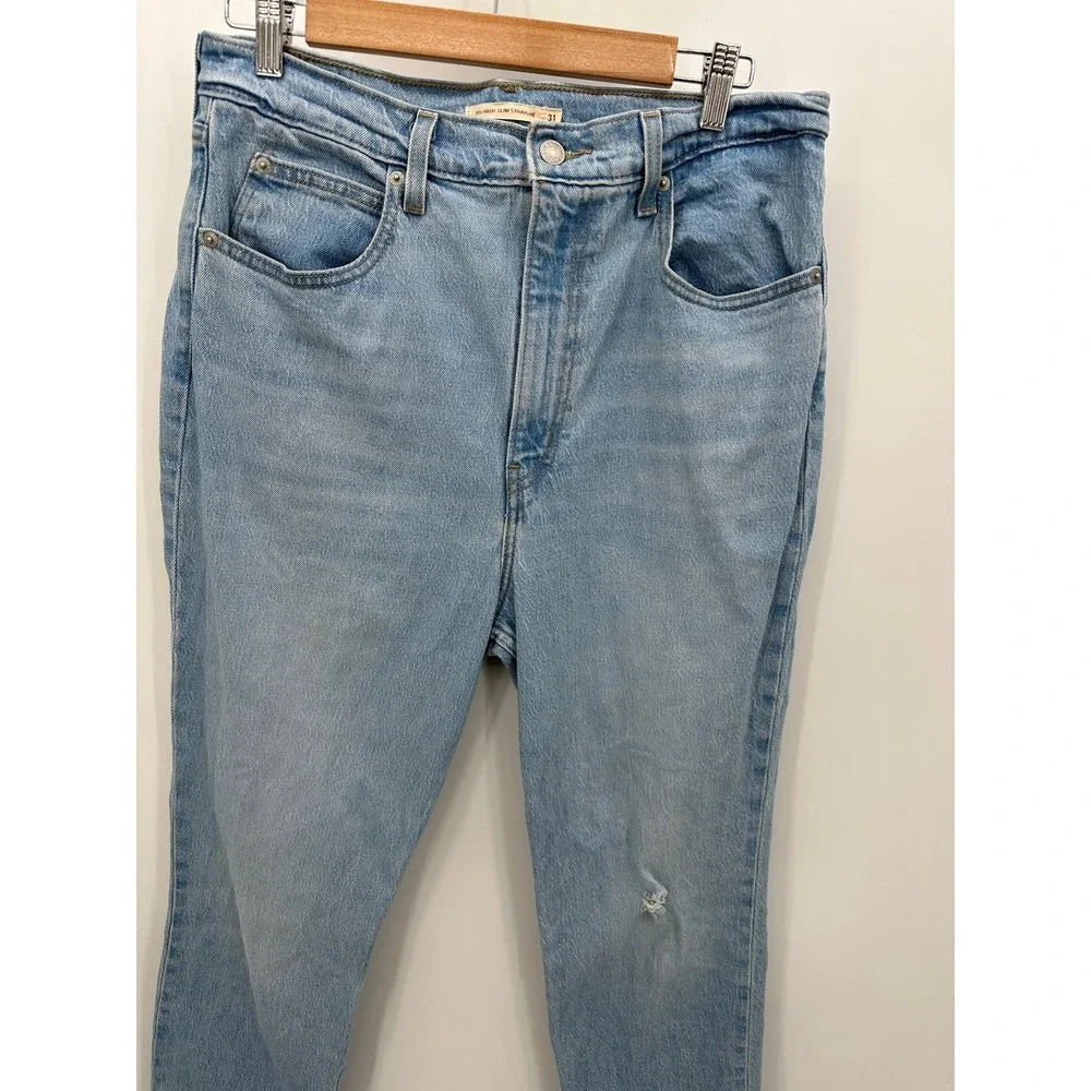 Levi's‎ Light Wash 70s High Slim Straight Denim Jeans Womens Size 31